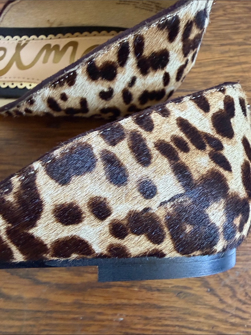 Sam Edelman Leopard Print Pointed Toe Flats - Picture 4 of 7